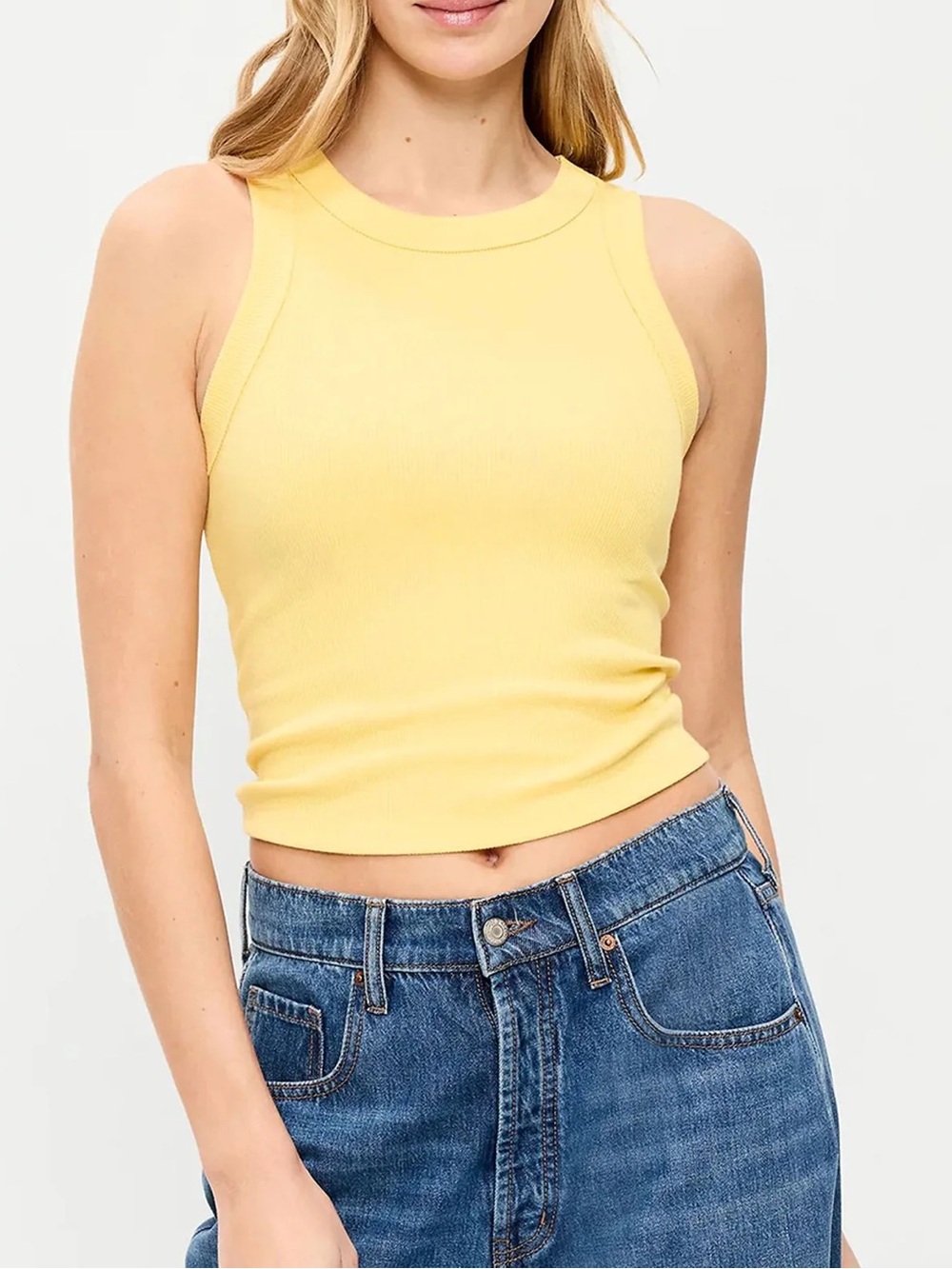 Old Navy Yellow Crop Tank